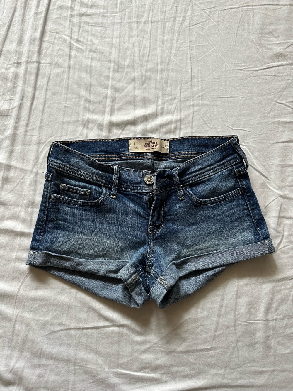 Hollister Dark Blue Denim Jean Shorts